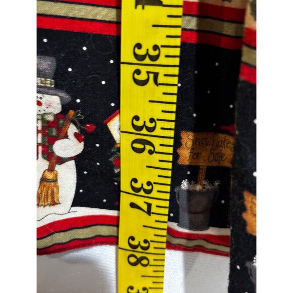 Apron Reversible Vintage Floral Teapots & Snowman Holidays Christmas Adorable ! - Picture 7 of 10